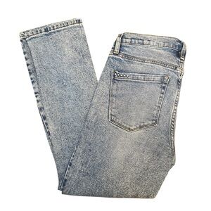 BLANK NYC button fly acid wash The Madison Crop Jeans